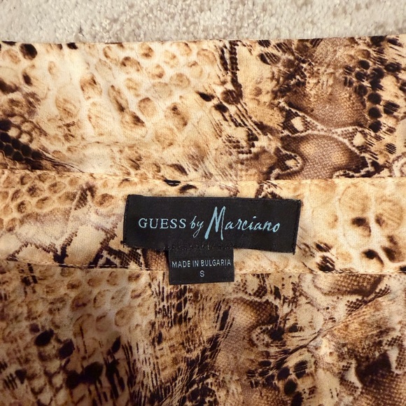 Guess by Marciano Brown Snakeskin Blouse - Picture 3 of 3